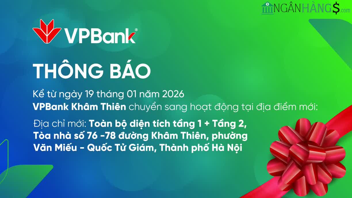 Ảnh Ngân hàng Việt Nam Thịnh Vượng VPBank Phòng giao dịch Khâm Thiên 1